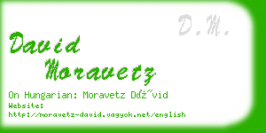 david moravetz business card